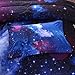 NTBED Galaxy Comforter Set Full Size with 2 Matching Pillow Shams Sky Oil Printing Outer Space Bedding Sets for Teens Boys Girls