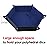 SIQUK Double Sided Dice Tray, Folding Hexagon PU Leather and Velvet Dice Holder for Dungeons and Dragons RPG Dice Gaming D&D and Other Table Games, Blue