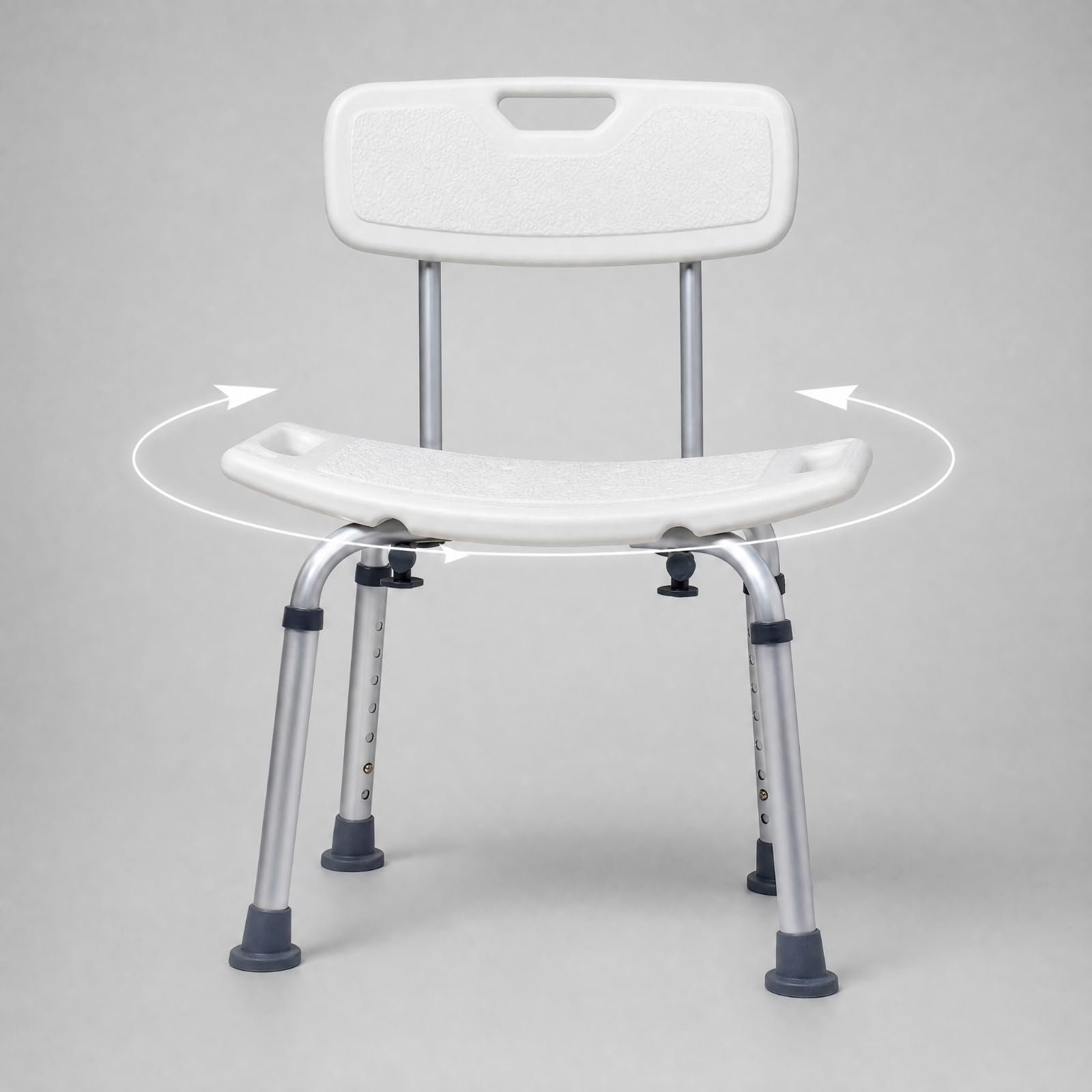 Silla Ducha Ajustable Estable Silla Ducha con Asiento Giratorio Higiénica Asiento Baño con Agarraras para Uarios Mayores, 798