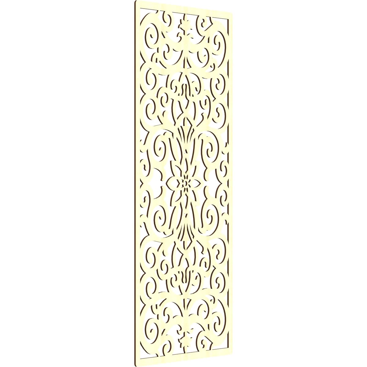 Buel Decorative Pierced Fretwork Wood Wall Panels, 37 3/8"W x 94 3/8"H x 3/8"T, Alder