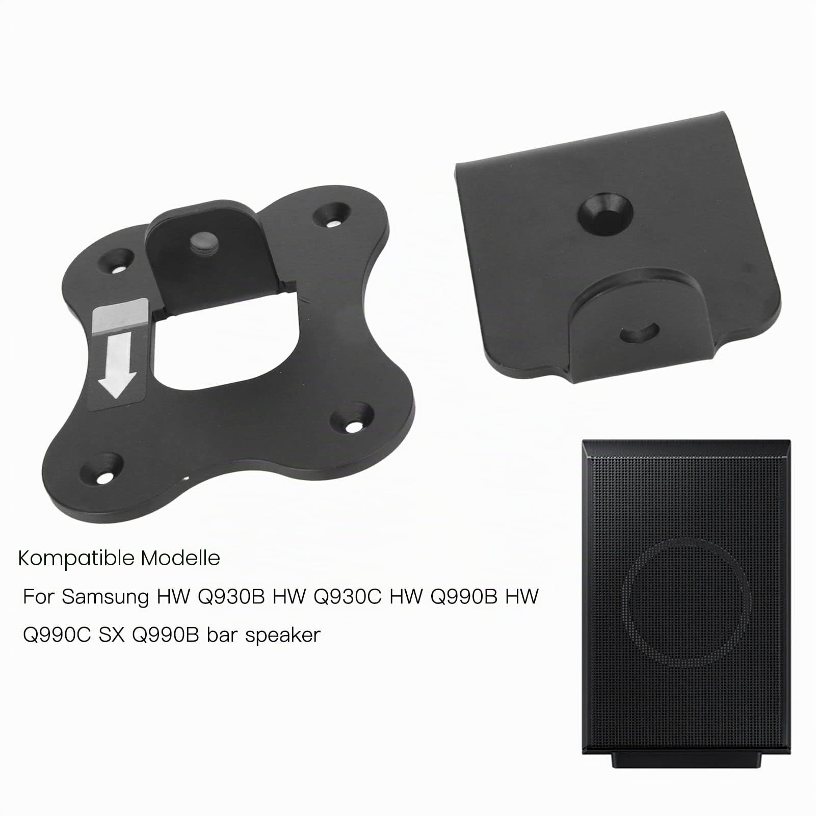 Soundbar-Wandhalterung für SamsungHW Q930B HW Q930C HW Q990B HW Q990C SX Q990B Bar-Lautsprecher, Verdickte Wandhalterung aus Metall, Verstellbar