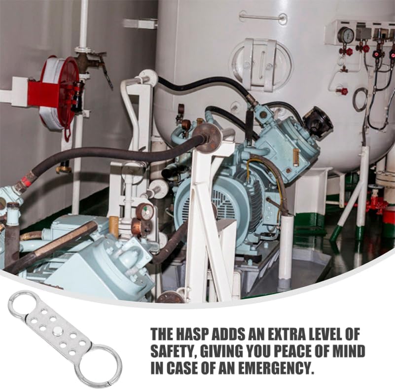 Aluminum Lockout Hasps, 8 Hole, 2 Pack | Group LOTO Hasps, Eight Padlock Positions, Organizes Multi-User Isolation, for Maintenance Workflows