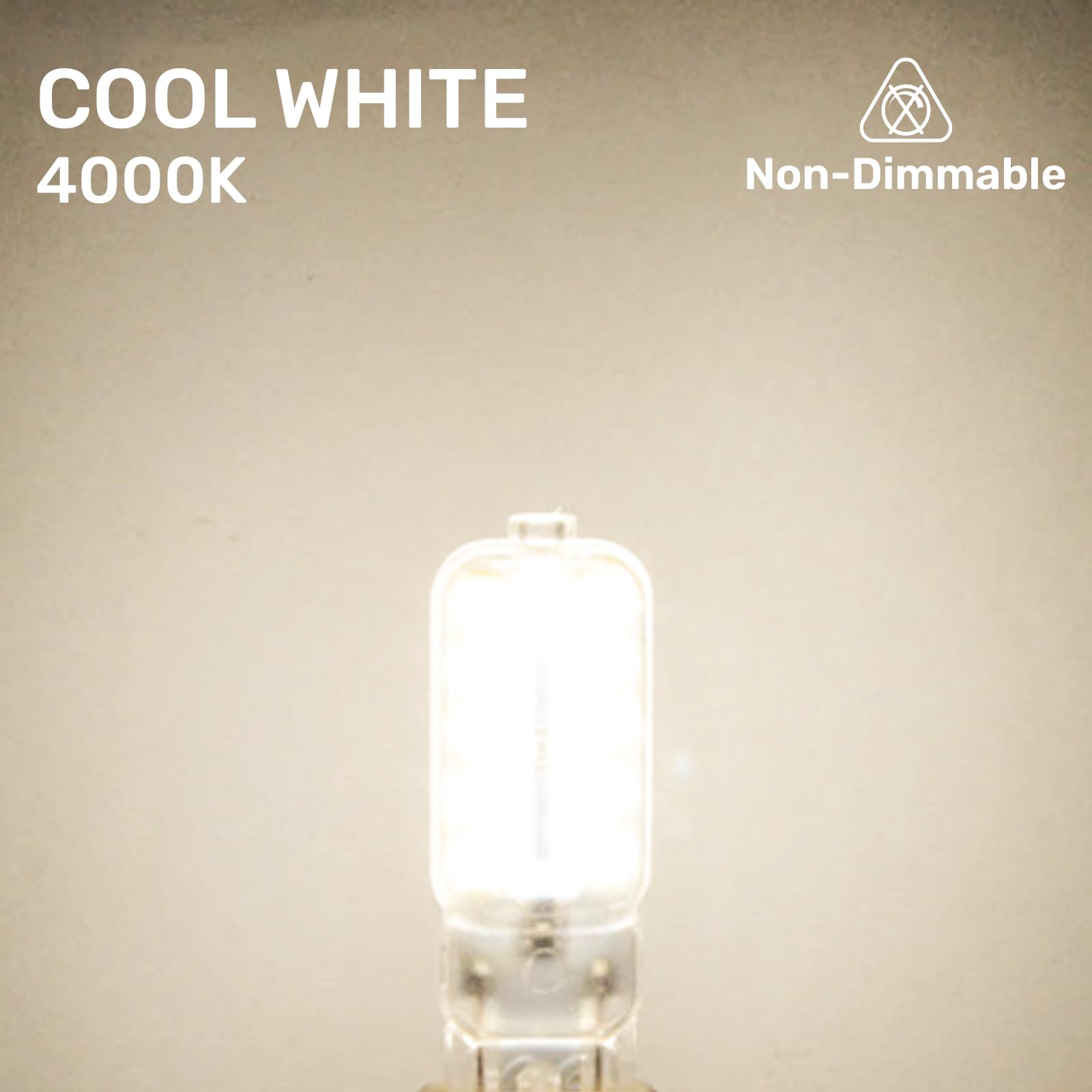 paul russells LED Bulbs, 2.2W, Cool White 4000K,200LM, Equivalent to 20W G9 Halogen Bulbs, Non-Dimmable - Image 2
