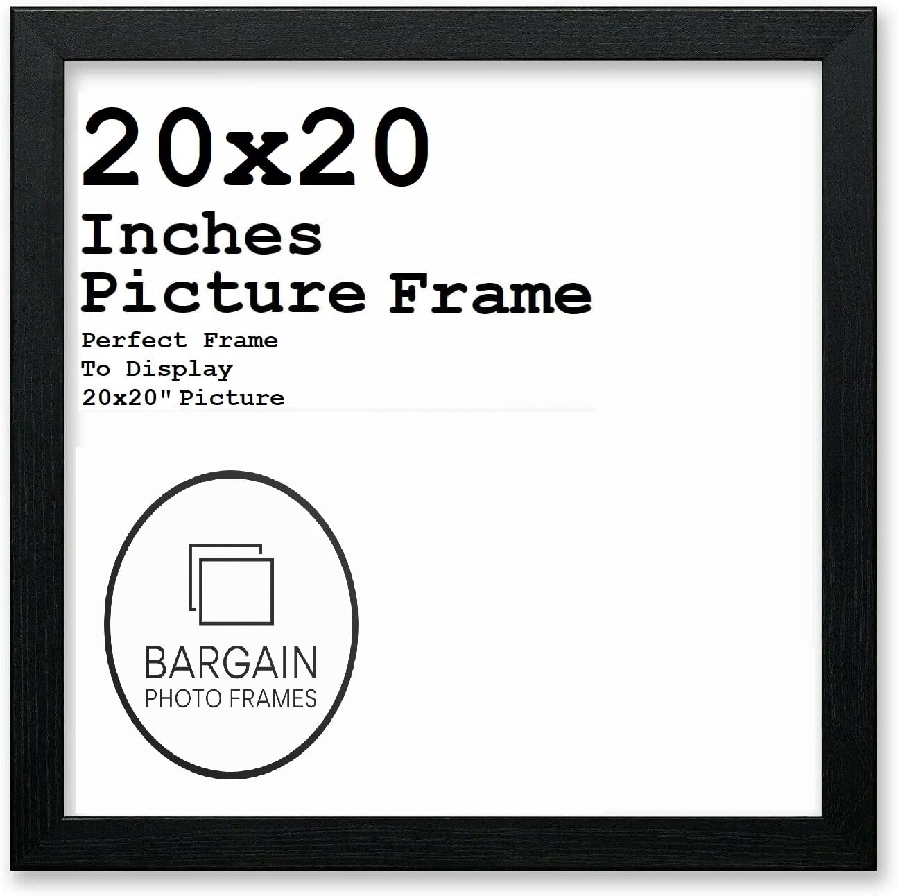 20x20 Inches Black Square Photo & Picture Frame Home Decor Poster Frame (20x20 Inches, Black) — image 1