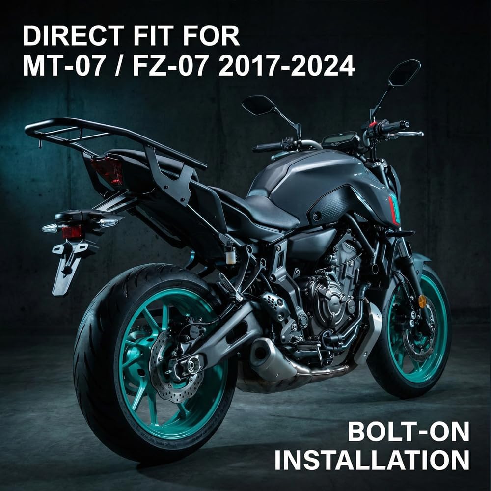 for MT07 Mt07 MT 07 2017 2018 2020 2021 2022 2023 2024 Motorcycle Modified Rear Shelf Tail Box Bracket Load-Bearing Luggage Rack Rear Carrier Tailbox Fixer Holder
