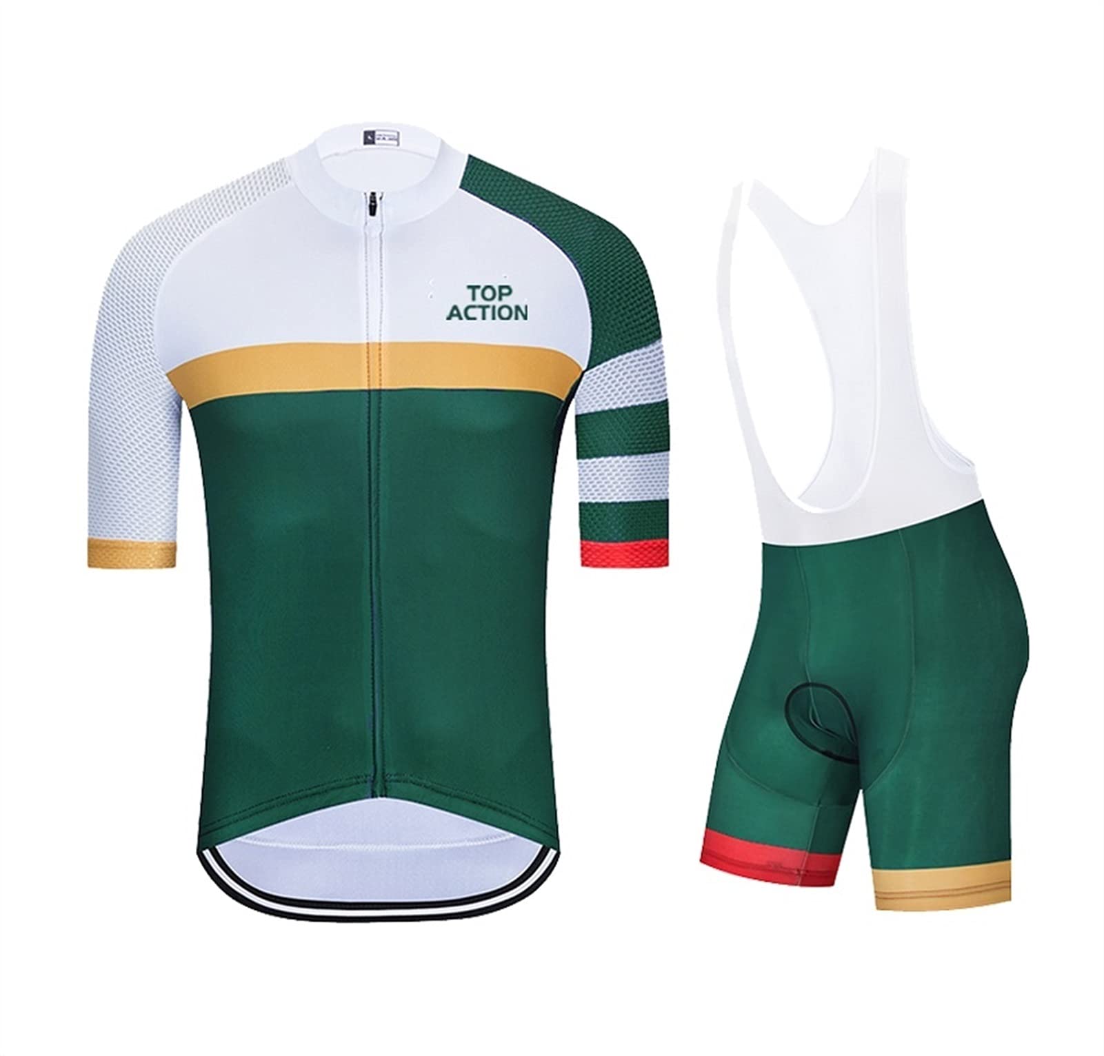 Męska odzież kolarska Męska Jazda na rowerze Jersey Zestaw Krótki Rękaw i Wyściełane 3D Jazda na rowerze Rower BIB Szorty □ Odzież rowerowa Drogowa Oddychająca/Wilgotność Męskie koszulki kolarskie(G