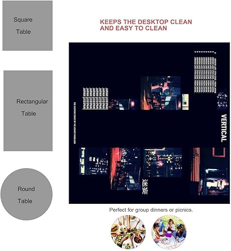 Vista 47 de Caves Beautiful Scenery Mantel Redondo para Mesa De 4 Sillas Decoración de mantel para exteriores para comedor, 60 x 60 pulgadas