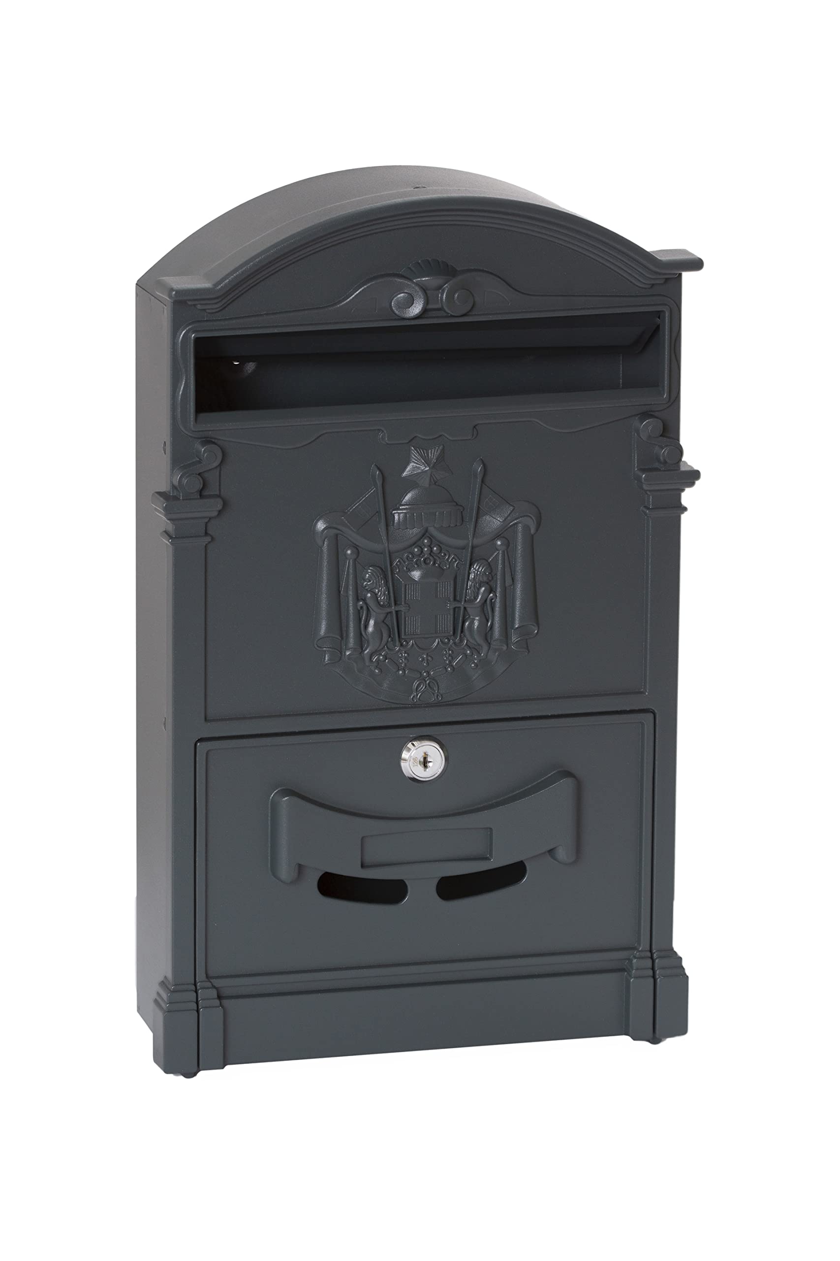 ARREGUI Residencia D-2151/GA Cassetta Postale Individuale di Stile Classico in Alluminio, Dimensione M (DIN A4 e Riviste), Grigio antracite