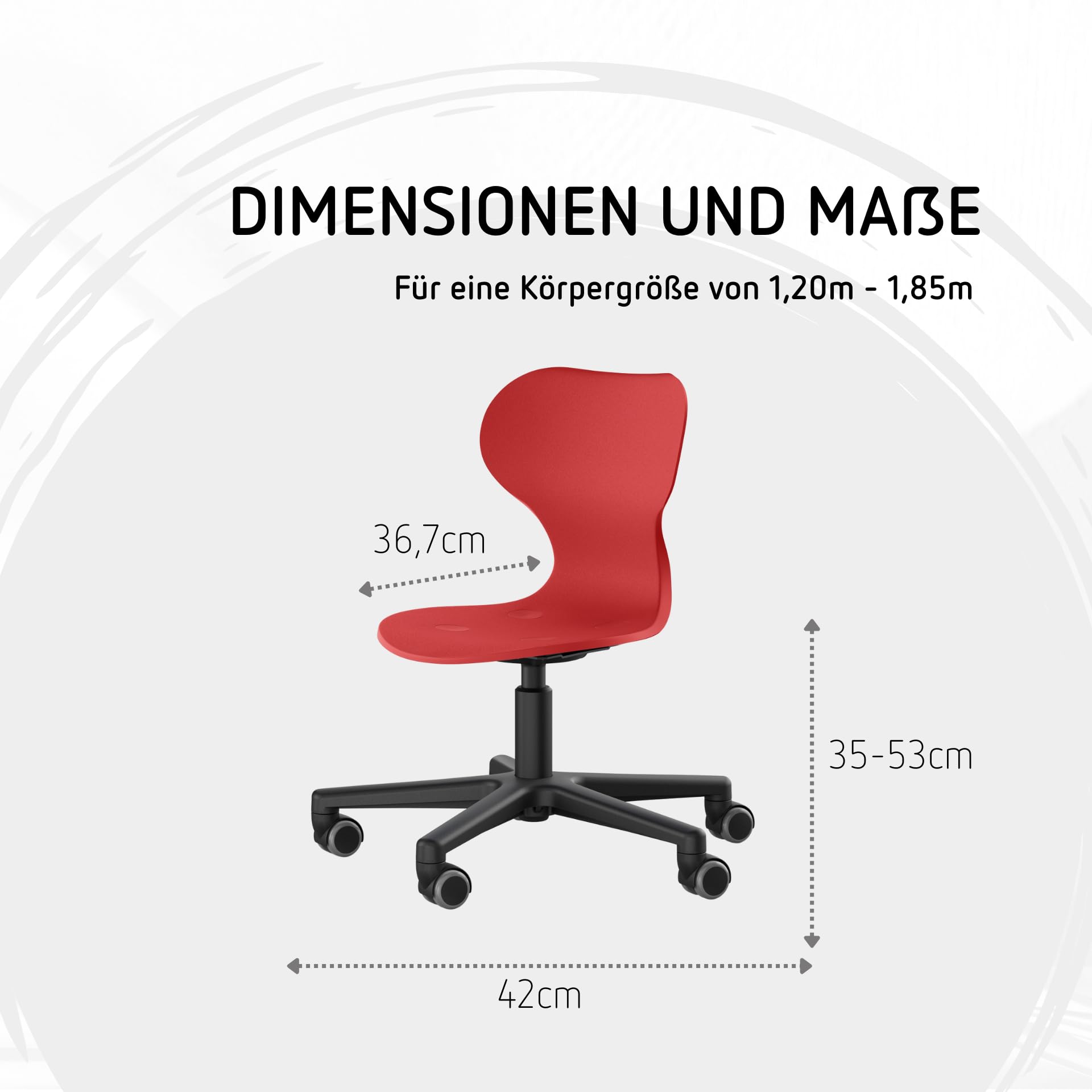 Moll Lucky Kinderschreibtischstuhl | mitwachsend & ergonomisch | stufenlos höhenverstellbarer Drehstuhl ideal für Schulkinder | langlebig & hochwertig | Made in Germany