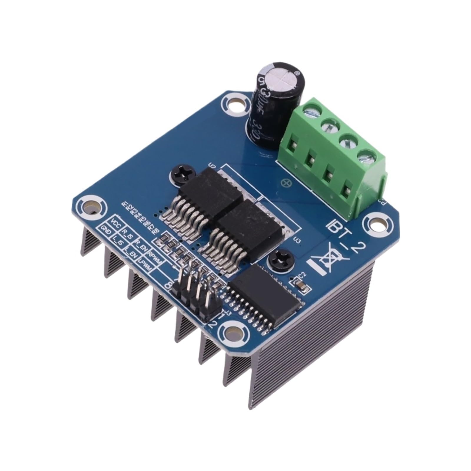 Controlador de motor, Módulo Controlador De Motor Paso A DC 43A, PWM Puente H For Coches Inteligentes, 5 Unidades,Control inteligente