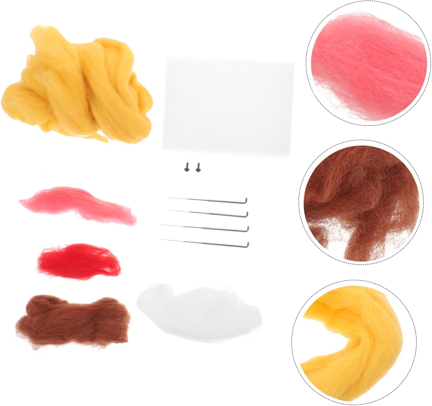 CORHAD 1Set Needle Felting Kit for Beginners Felt Crafting Tools for DIY Bee Doll Accessories for Craft Lovers and Family Fun