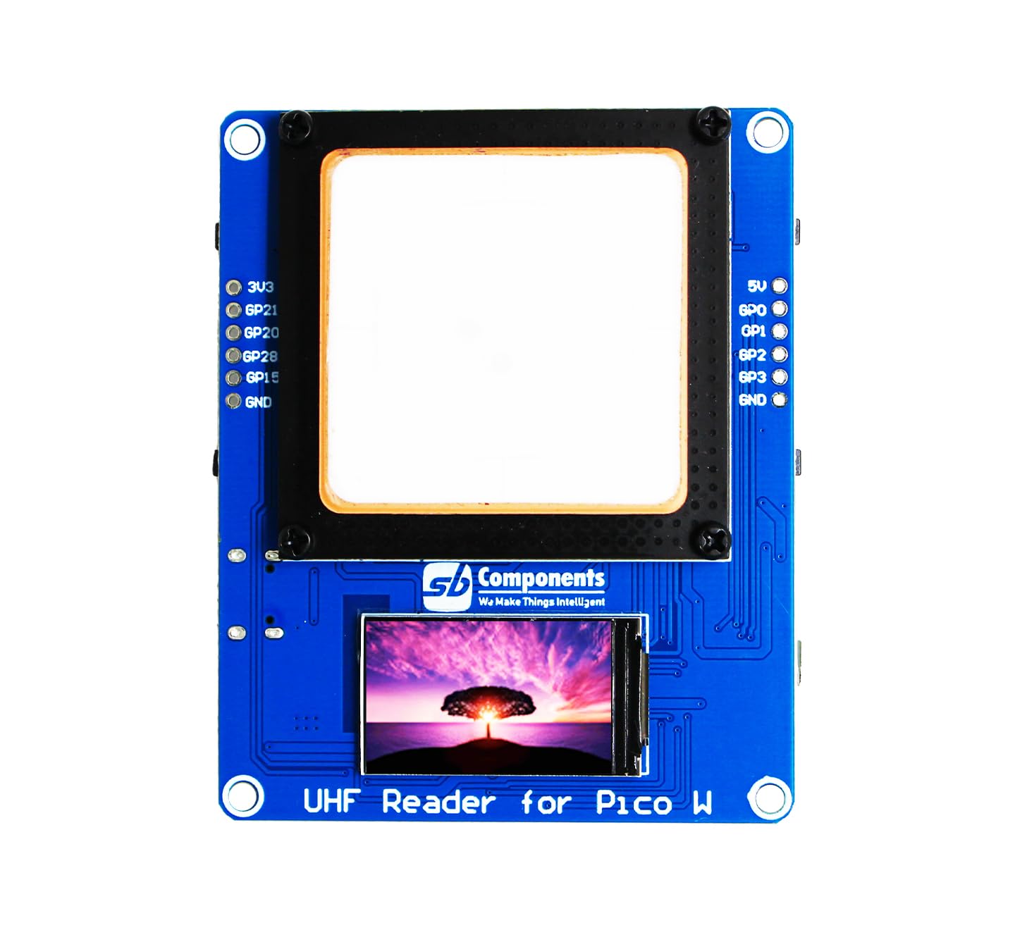 Lettore RFID UHF ad altissima frequenza basato su Raspberry Pi Pico W, lettore RFID compatto a basso consumo energetico con display TFT da 1,14", scheda RFID RPi Pico W per leggere e scrivere UHF