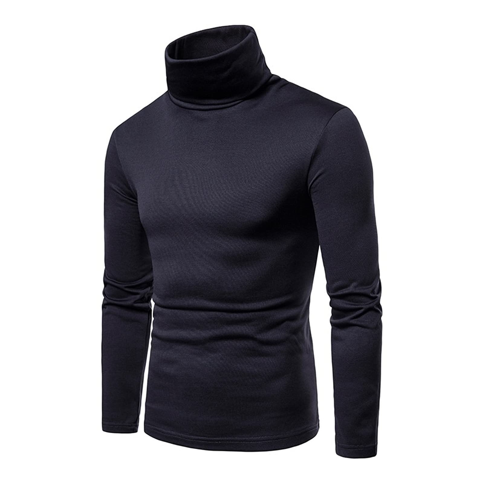 Pull Coupe Droite Manches Longues En Maille à Col Roulé