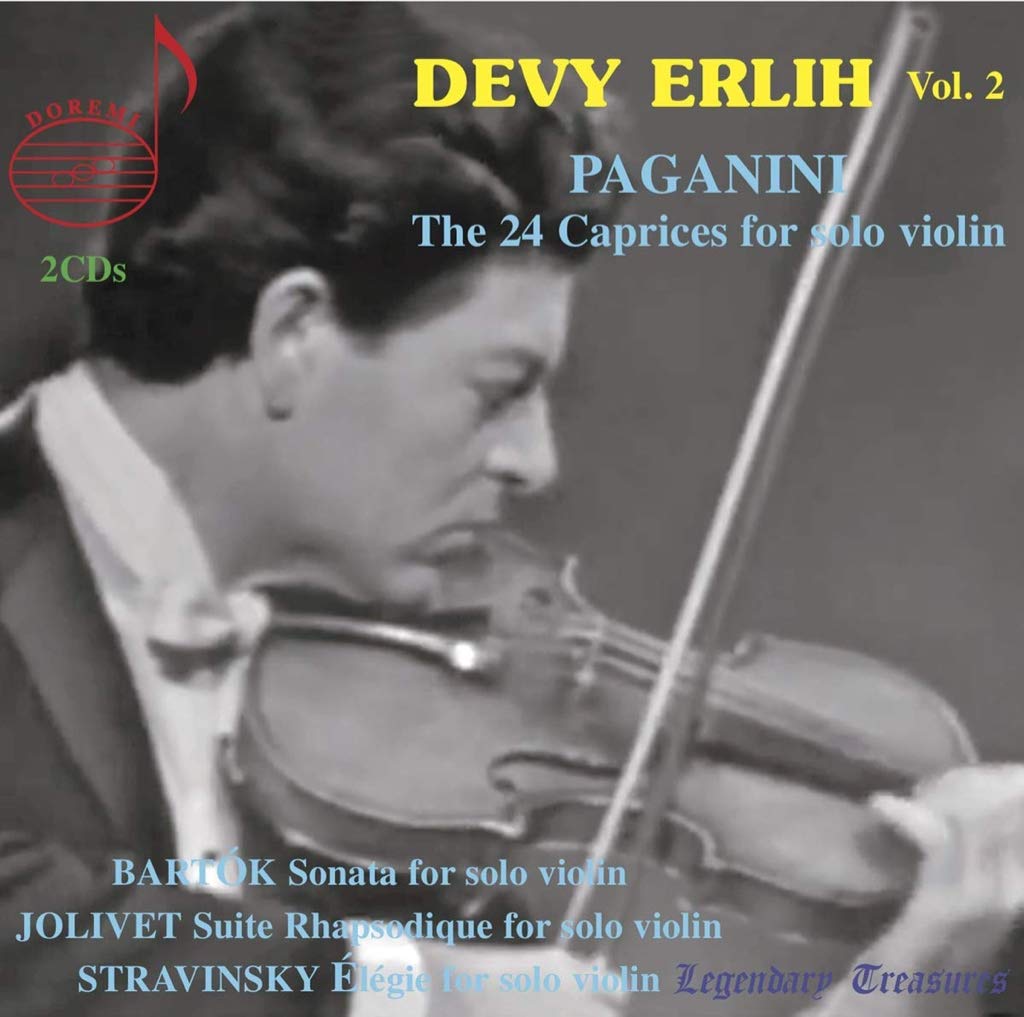 Devy Erlih, Vol. 2 - Niccolò Paganini: The 24 Caprices for solo violin, Béla Bartók: Sonata for solo violin, André Joliv