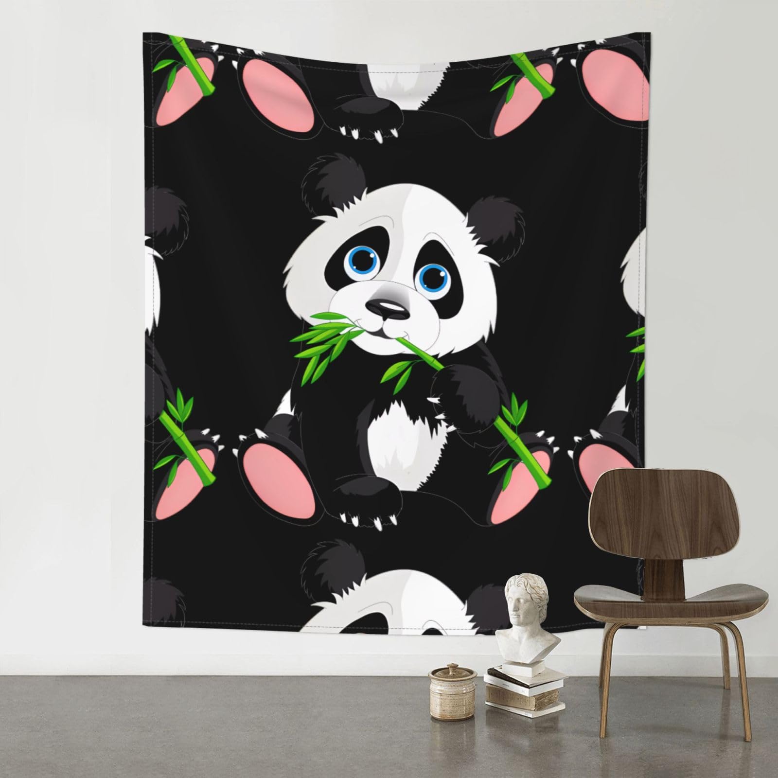 YYHWHJDE Cute panda Prints Wall Tapestry 60x51in - High-Grade Polyester Throw for Dorm Room Decor, Beach Blankets & Home Accent