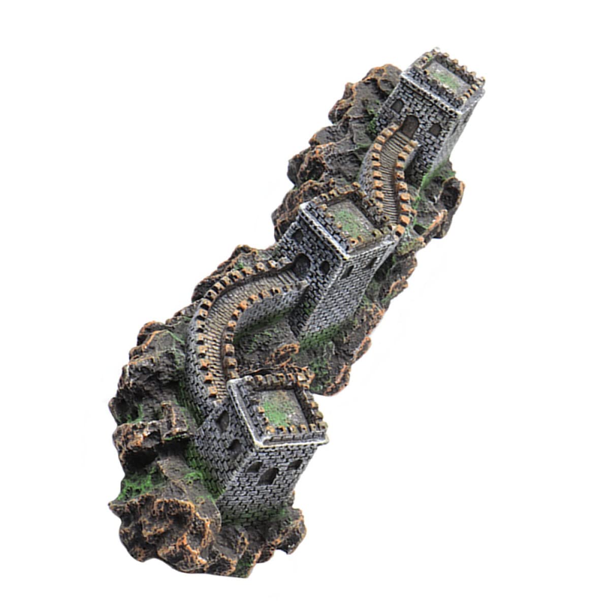 Exotic Home Accessories Shape Rockery Style Hut Statue Castle The Hideout Miniature Fake Plants Cave for Hide Bridge Chinese Aquatic Ornament Hill Great Decor Wall Mountain Fish