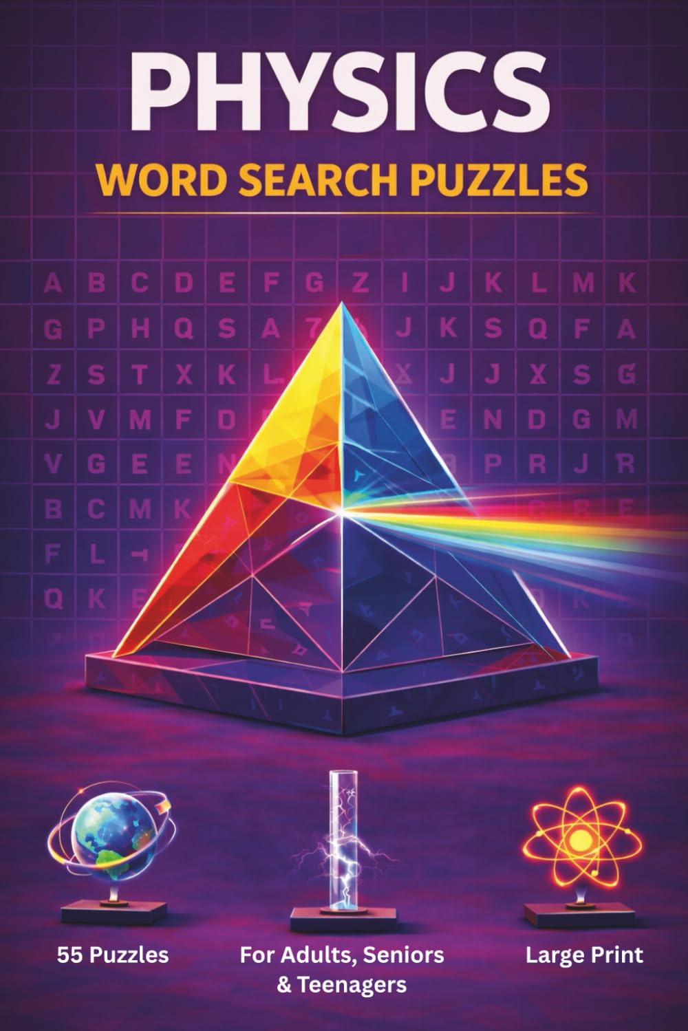 Physics Word Search Puzzle Book: 55 Word Search Puzzles Featuring Physics Terms, Atoms, Concepts, Waves & More | 6x9 Inches