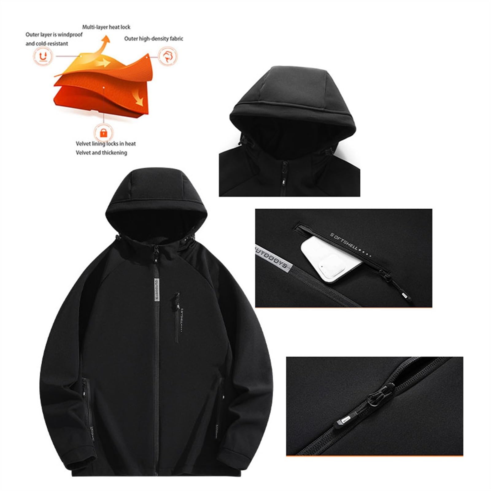 Set Giacca E Pantaloni Alla Moda Da Uomo, Set Da Sci Impermeabile Antivento Isolato Invernale Taglie Forti Da Uomo, Tuta Da Sci Da Neve In 2 Pezzi Calda Impermeabile E Antivento
