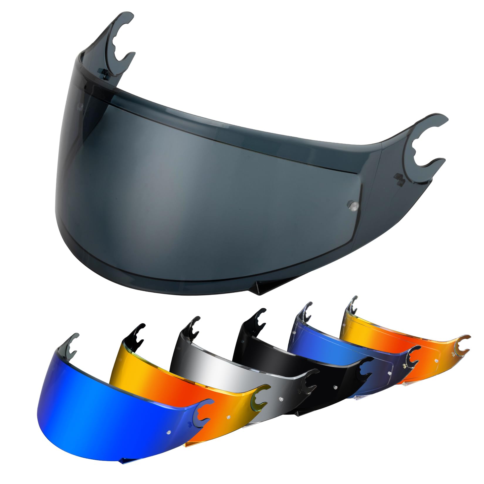 PSLER Visiera Casco per D-Skwal D-Skwal 2 Spartan - Visiera Colorata Accessori per Casco da Moto Ricambio(Nero Chiaro)