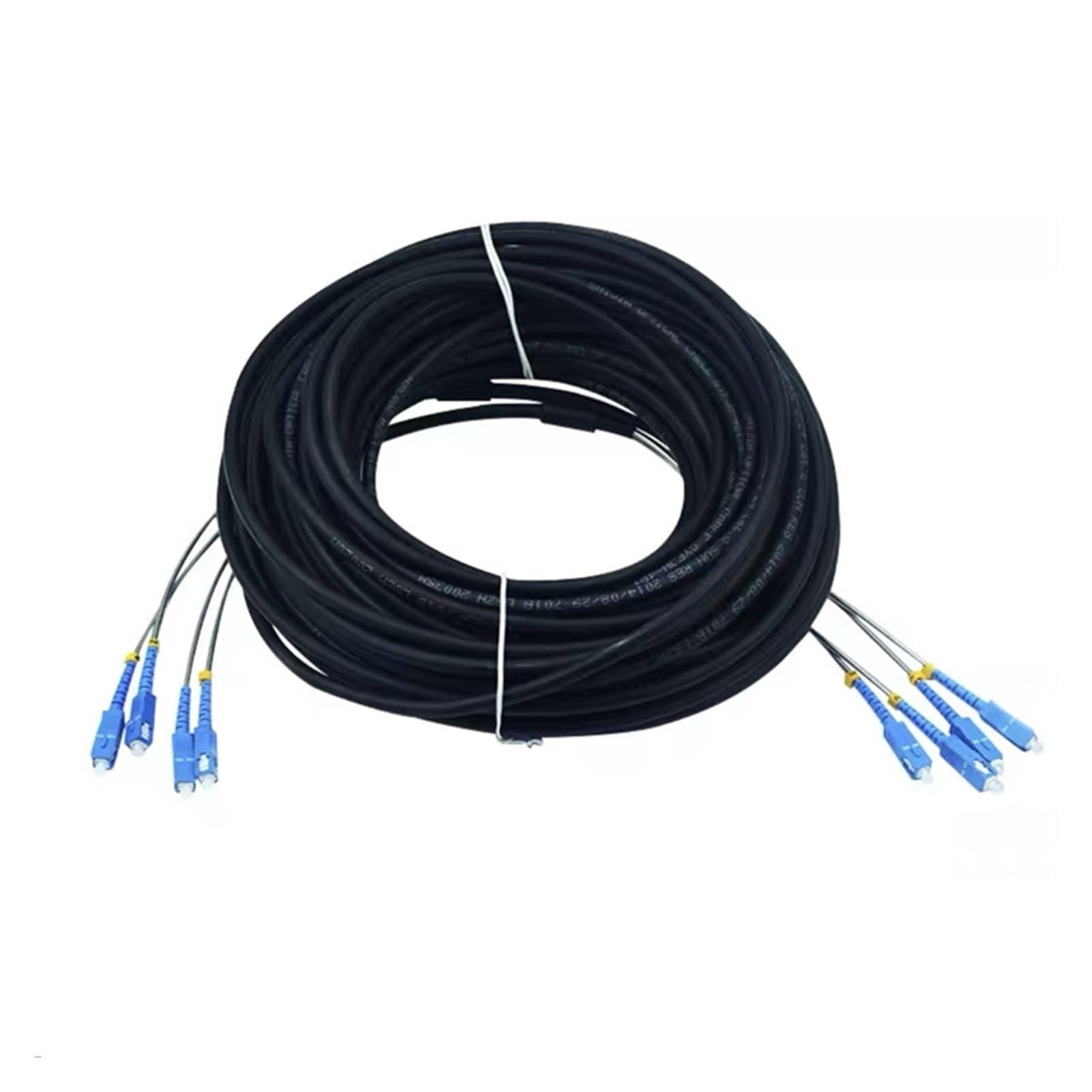 Cordon de raccordement extérieur 250 m 2/4 conducteurs 7,0 mm 2C 4C CPRI LC SC FC SM DVI câble blindé à Fibre Optique FTTH étanche 2 conducteurs(LC-FC,4C SM Out Connector)