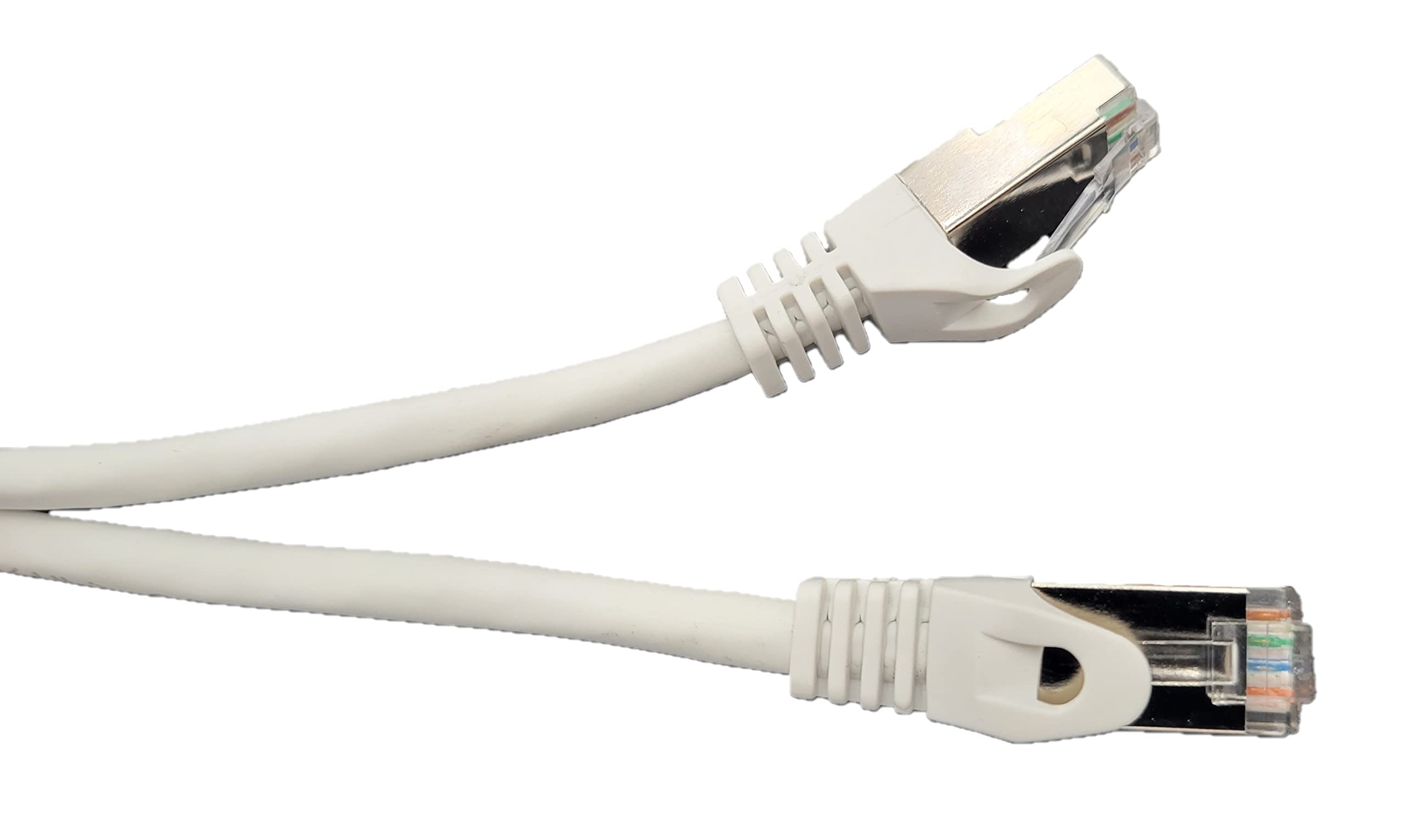 Micro Connectors 200 Feet CAT6A Industrial Outdoor-Rated Shielded Ethernet (26 AWG) Cable-White (E09-200W-OUT)