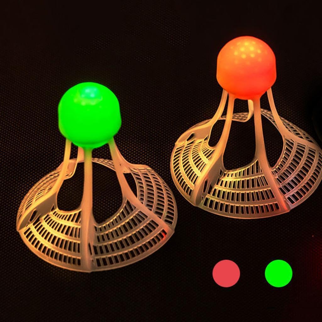 Baoblaze LED Badmintonbälle - Leuchtende Federbälle Für Nachtspiele & Training
