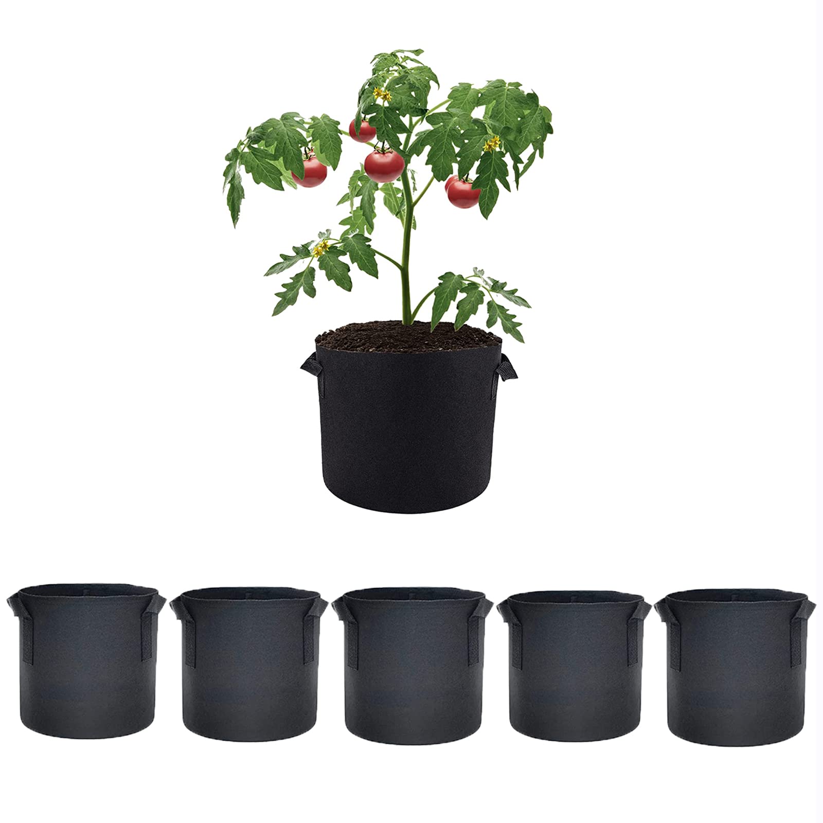 Amazon.co.jp: 不織布プランター 3ガロン 5個セット 不織布