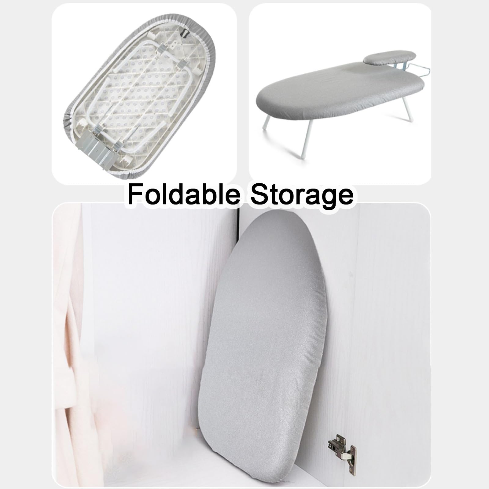 Tabla De Planchar De Mesa con Patas Plegables, Tabla De Planchar De Encimera Extra Ancha con Funda De AlgodóN, Mini Tabla De Planchar PortáTil para Costura, Sala De Manualidades, Hogar (Color : B, S