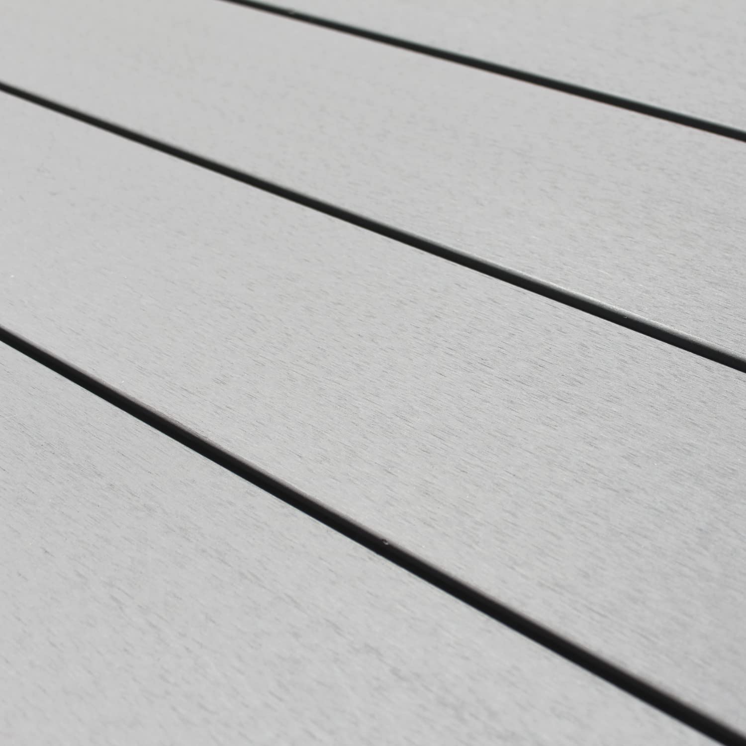 WPC Terrassendielen 22 x 140 mm - Terrassenboden Dielen Komplettset Terrassen-Bausatz mit Unterkonstruktion & Terrassen-Schrauben & Clips - Dielenlänge: 4m, Farbe: Grau | Fläche: 9m²
