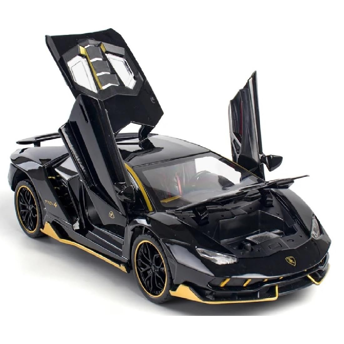 VGRASSP LP770-4 Metal Super Sports Car 1:32 Die Cast Car Toy Realistic Design Realistic Sound Openable Doors Lights Party Decorations (Small, Black) (Centeanario) (B0CKRRZ8RB) Amazon Price History, Amazon Price Tracker