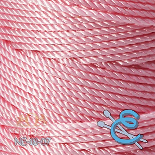 Image of Espiga No.18-100% Nylon Omega String Cord for Knitting and Crochet - 07 Baby Pink