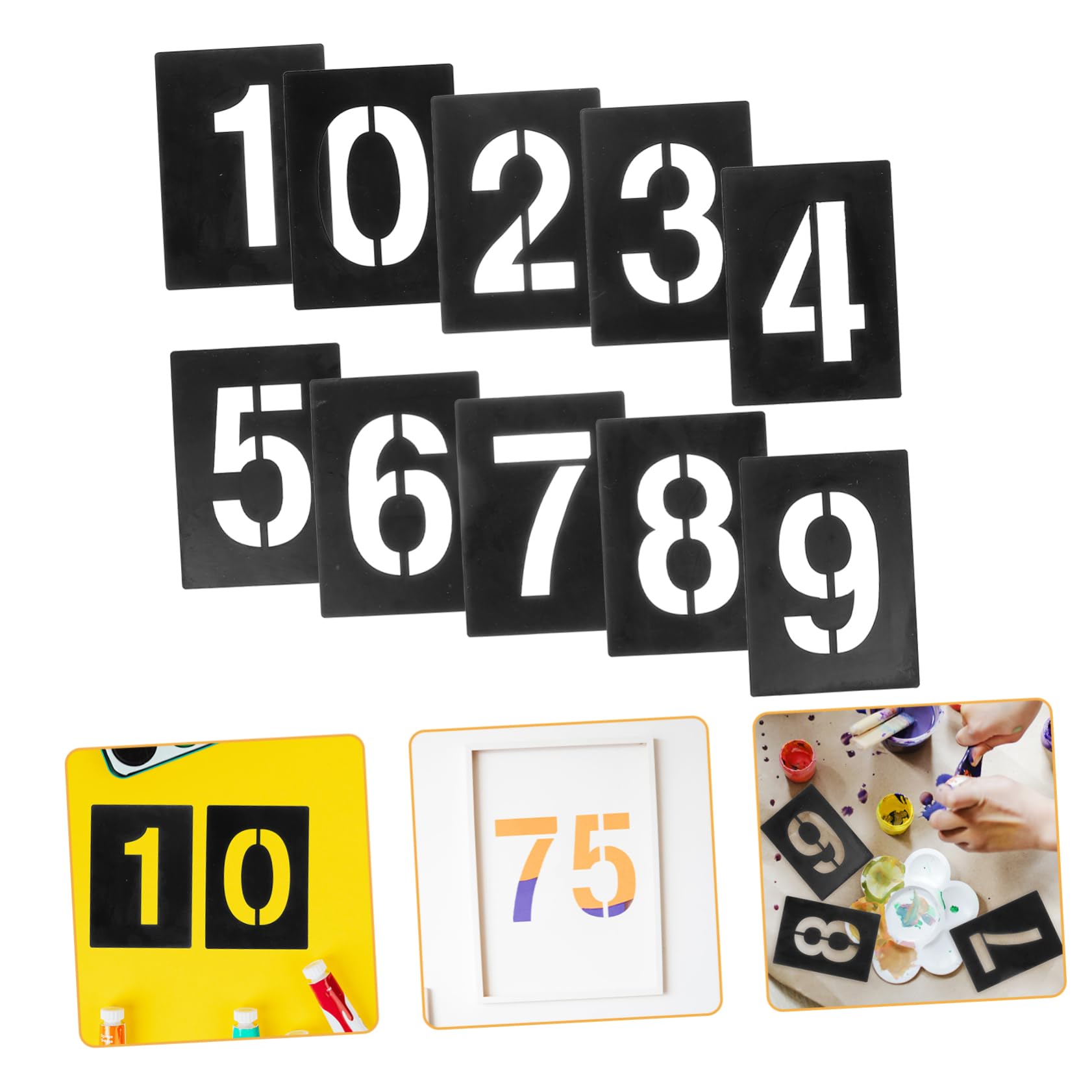 ARTIBETTER 3 Set Stencil per Template Riutilizzabili per Decorazioni e Te Facile Usare per Etichette