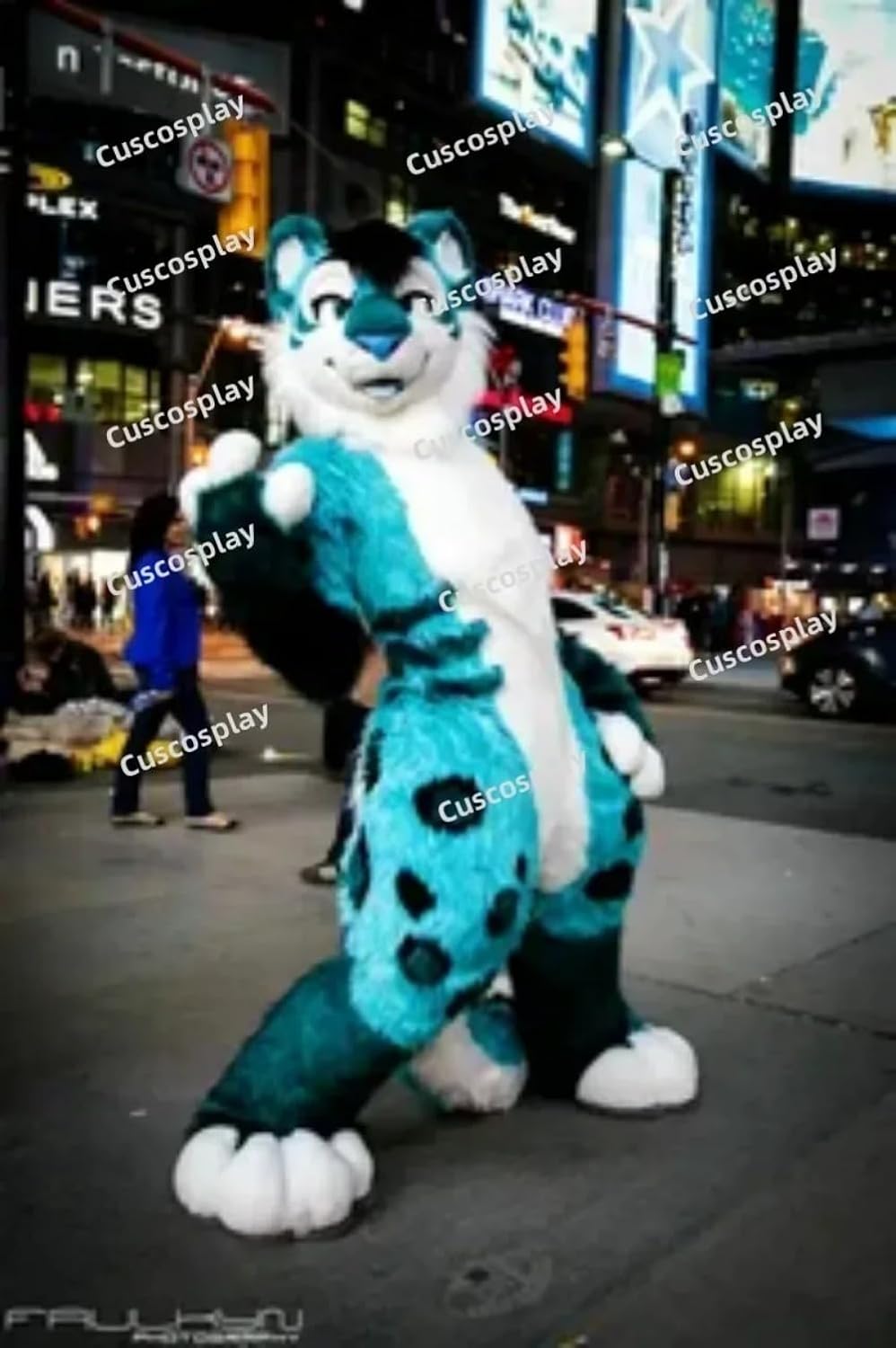 Blue Fursuit Husky Mascot Costume Christmas Fancy Party Animal Cartoon Character Outfit Suit
