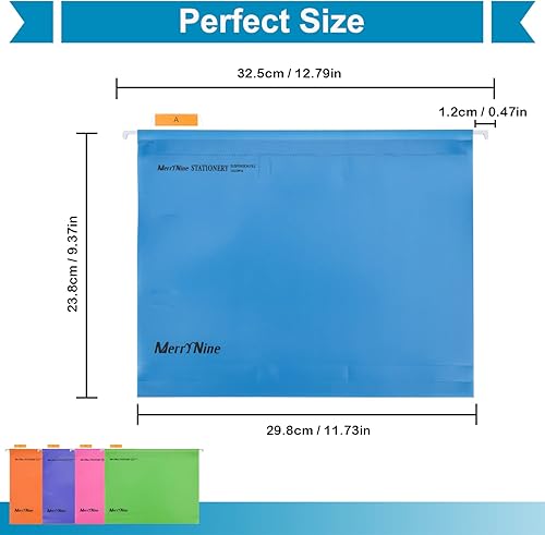 Miniatura 8 de MerryNine Carpetas colgantes de archivo, 15 archivadores de suspensión tamaño carta, archivadores de polipropileno con pestañas e insertos de