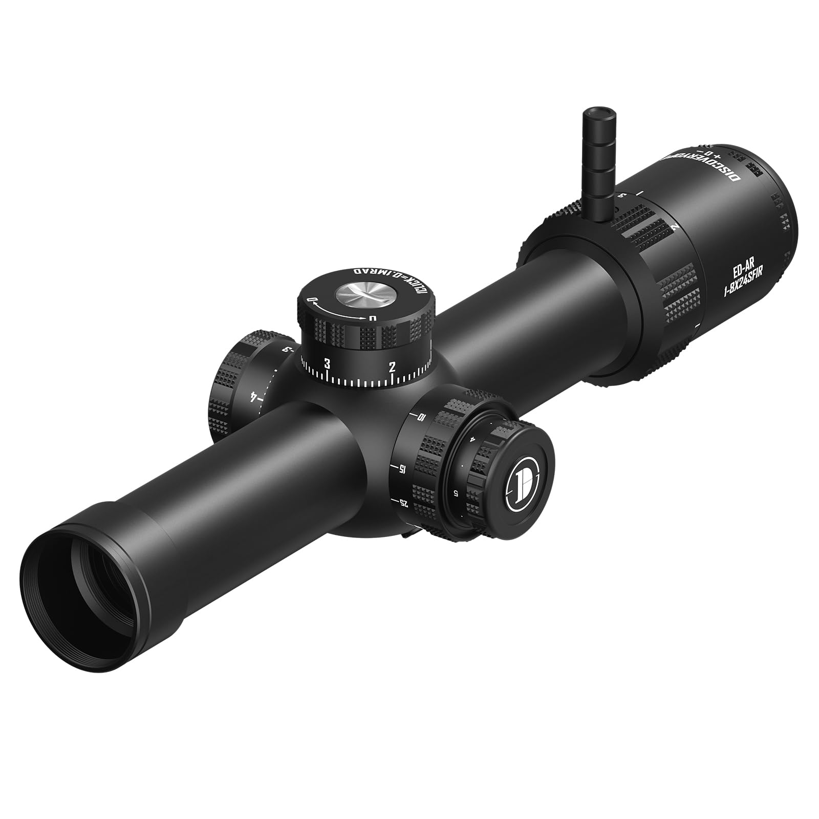 ED-AR 1-8X24 LPVO Rifle Scope with Parallax Adjustment, First Focal Plane Rifle Scope 34mm Tube with Illuminated Reticle, Waterproof Fog-Proof Rugged Tactical Hunting Scope
