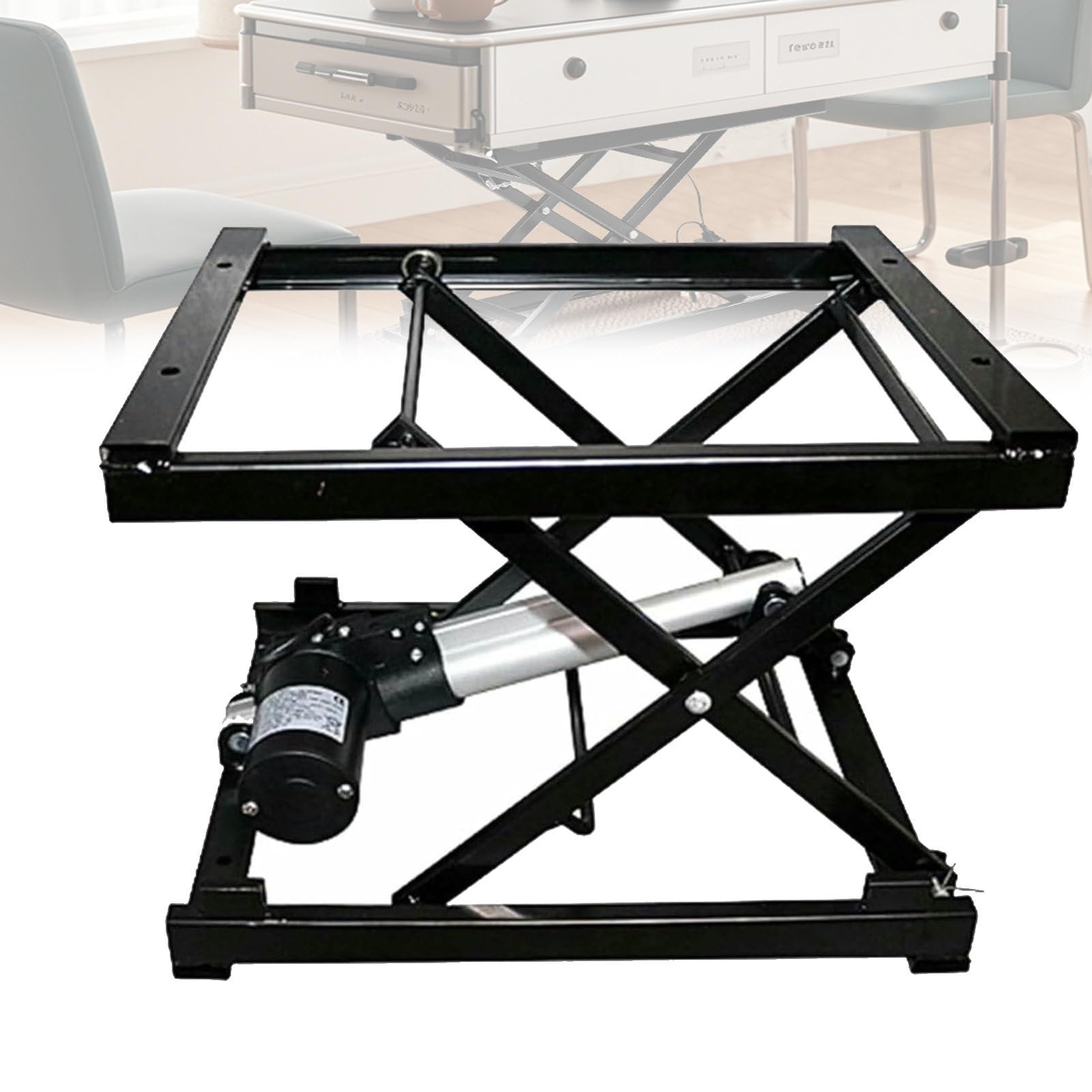 Plate-forme élévatrice électrique réglable en hauteur réglable en ciseaux pour table de salle à manger en fer pliable Plateforme de travail polyvalente pour la maison et le bureau