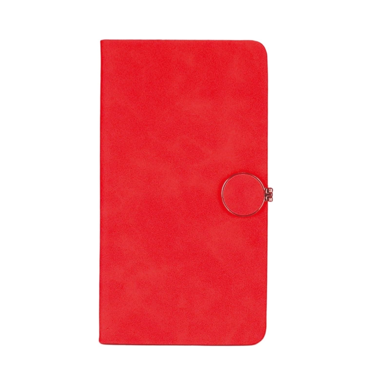 Bloc-Notes Bloc-Notes Quaderno Formato A6 con Chiusura Magnetica Rotonda, Diario di Viaggio cancelleria per Ufficio(Rot)
