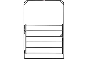6-Feet by 9-Feet Gray Arch Gate for Utility Corral Panels with Chain...