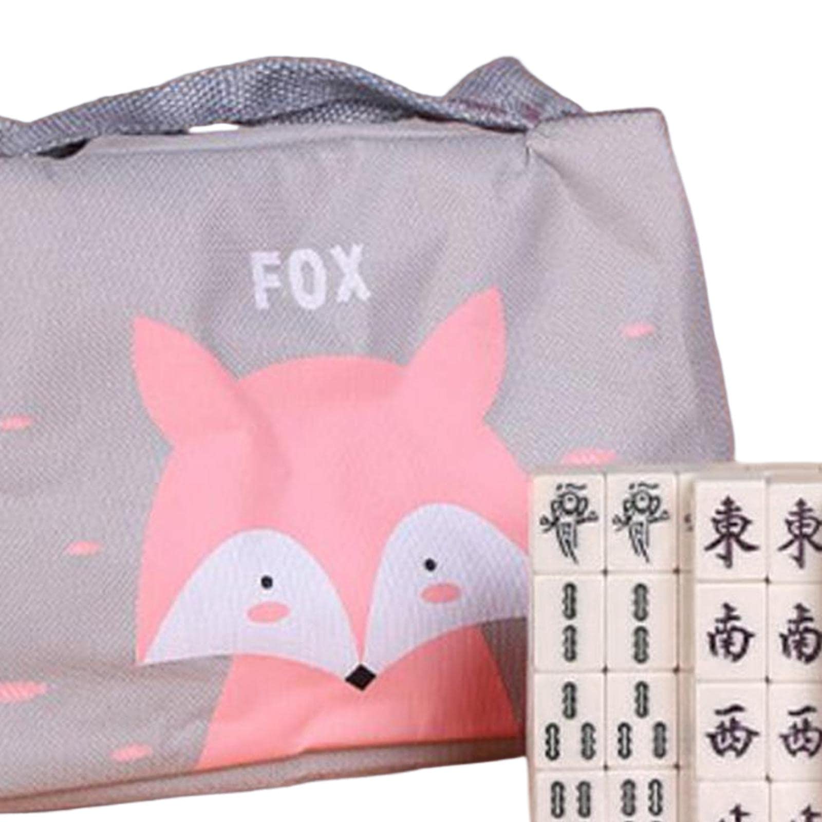 Chinesisches Mahjong Spielset – Freizeitspiel für Gehirnaktivitäten mit Praktischer Reisetasche für Familienfeiern Und Erwachsene, GELB