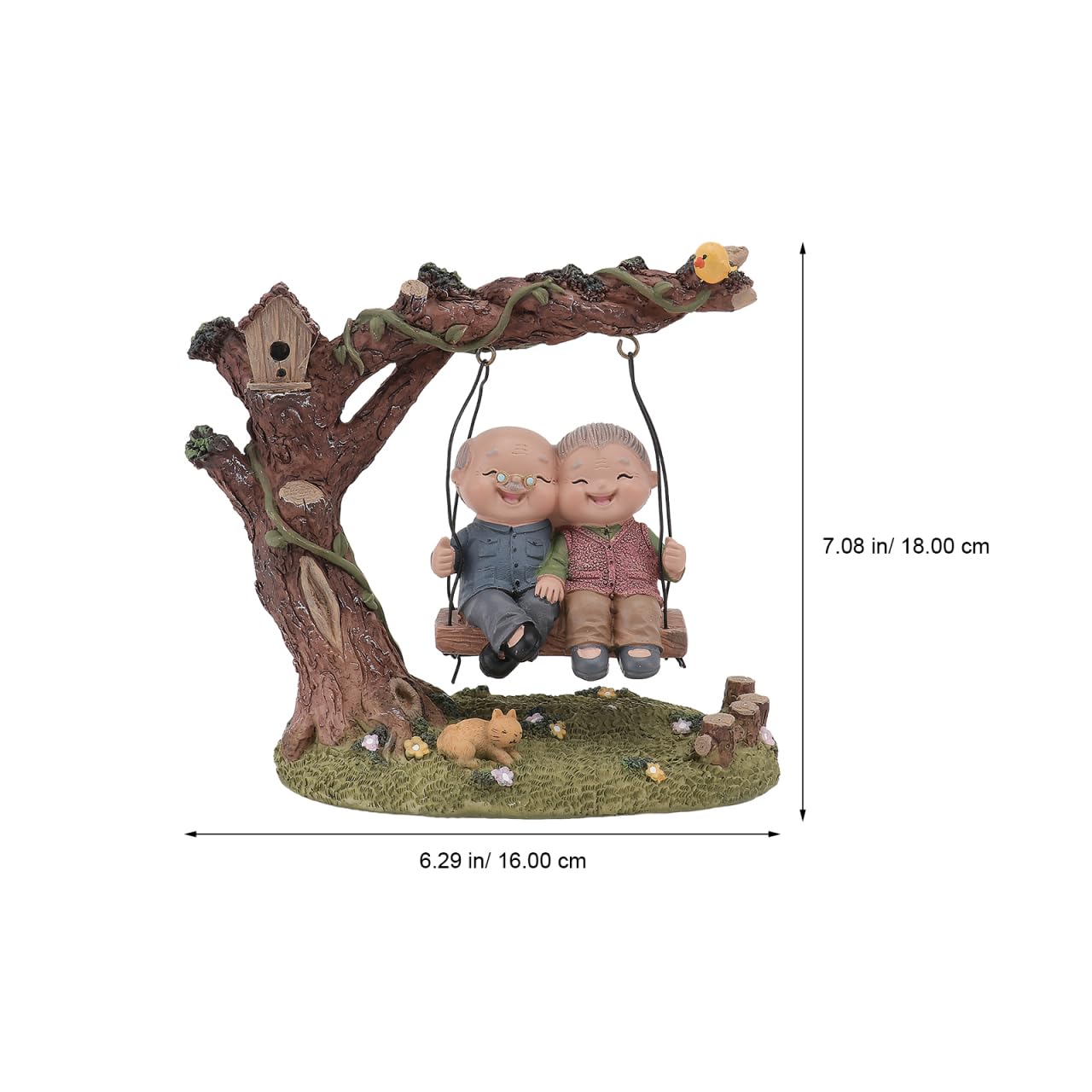 Cabilock 1 Figura Decorativa de Pareja de Novios de Resina para jardín, decoración de Mesa o Mesa