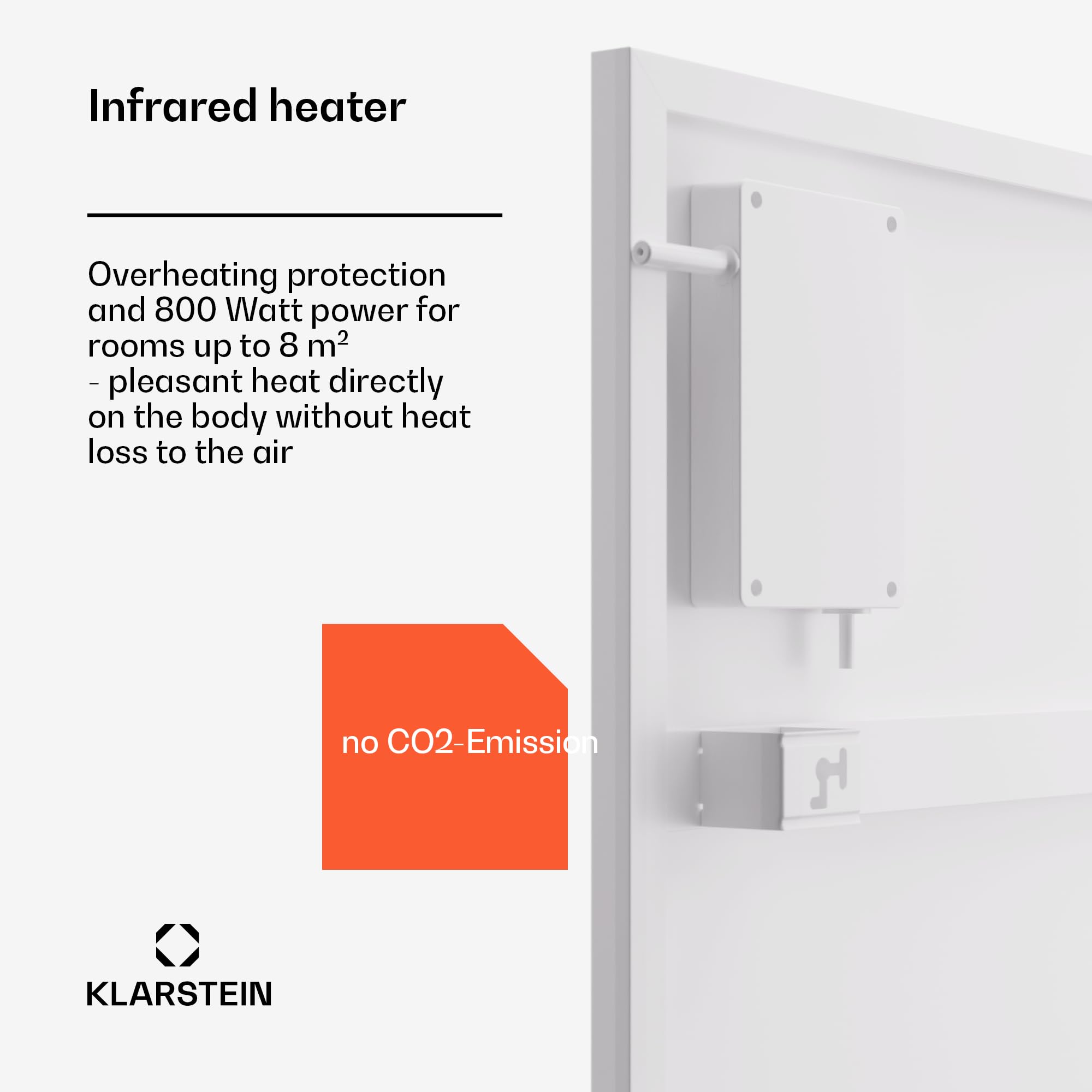 Klarstein Wonderwall Bornholm Smart Infrared Heater Free-standing/wall