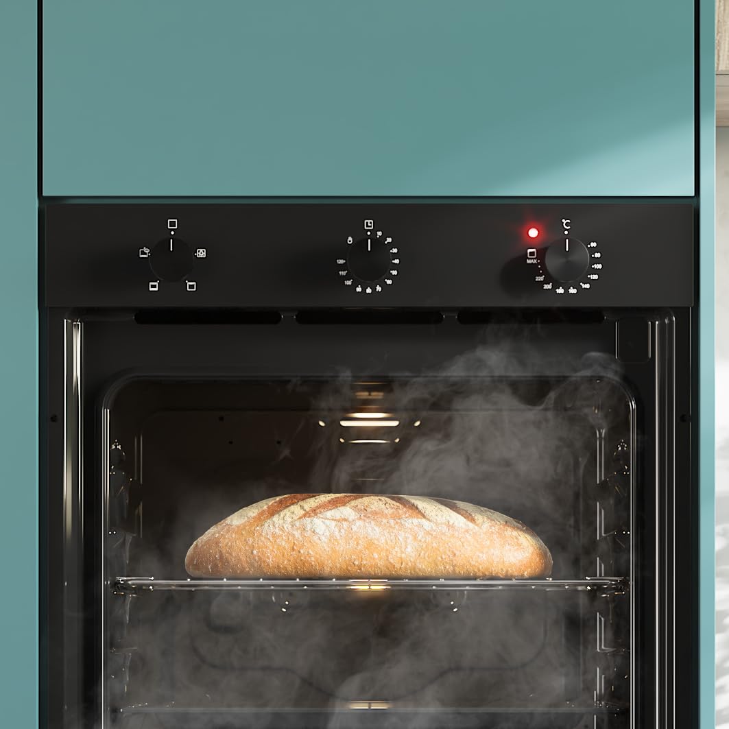 Cecotec Bolero Hexa C136000 Einbauofen 2800 W 77 L 4 Funktionen Timer Dampfreinigung Dampfgaren Energieeffizienzklasse A Innenbeleuchtung
