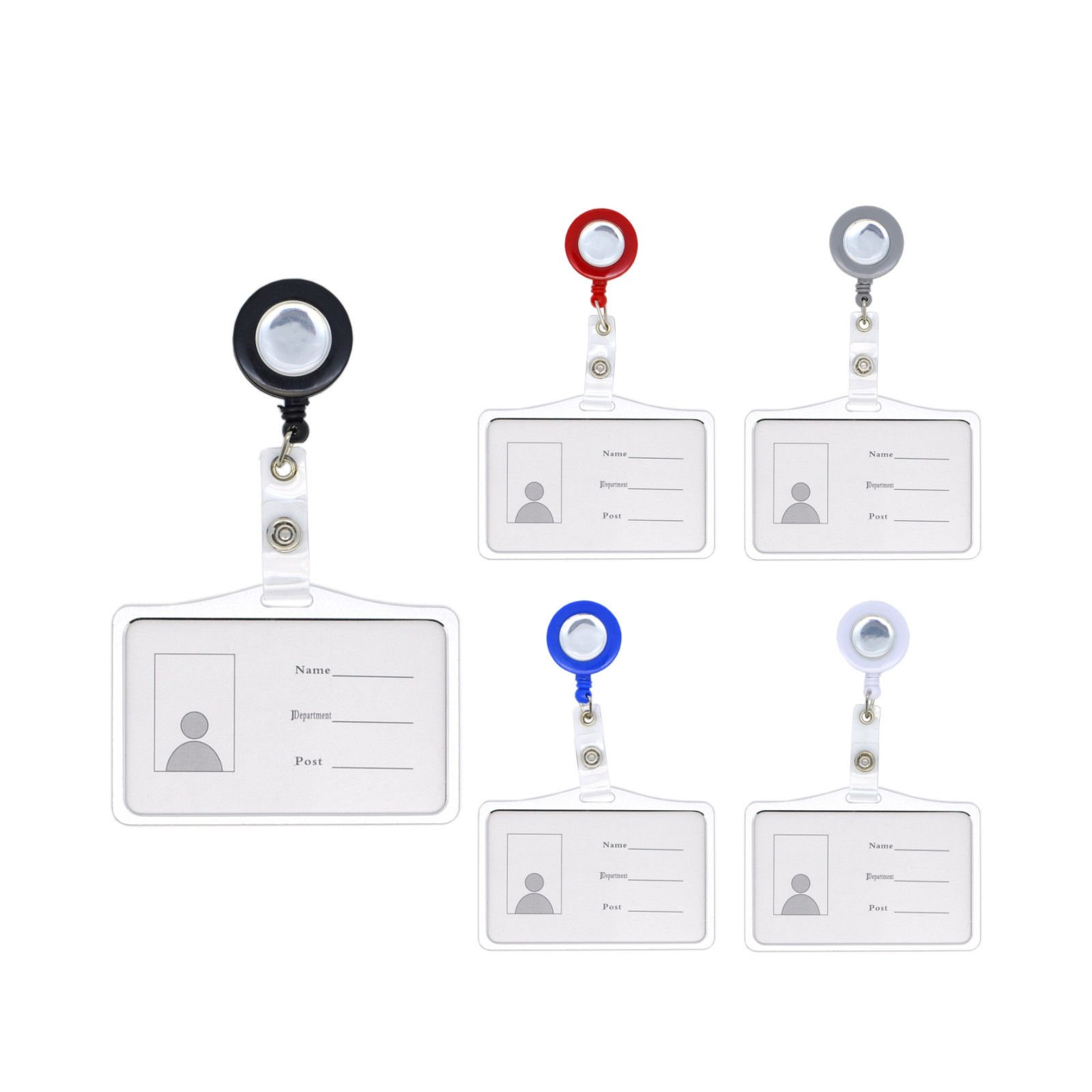 Enrouleur Badge JoJo métallique Schmalz avec support de carte d'identité Solid Silver