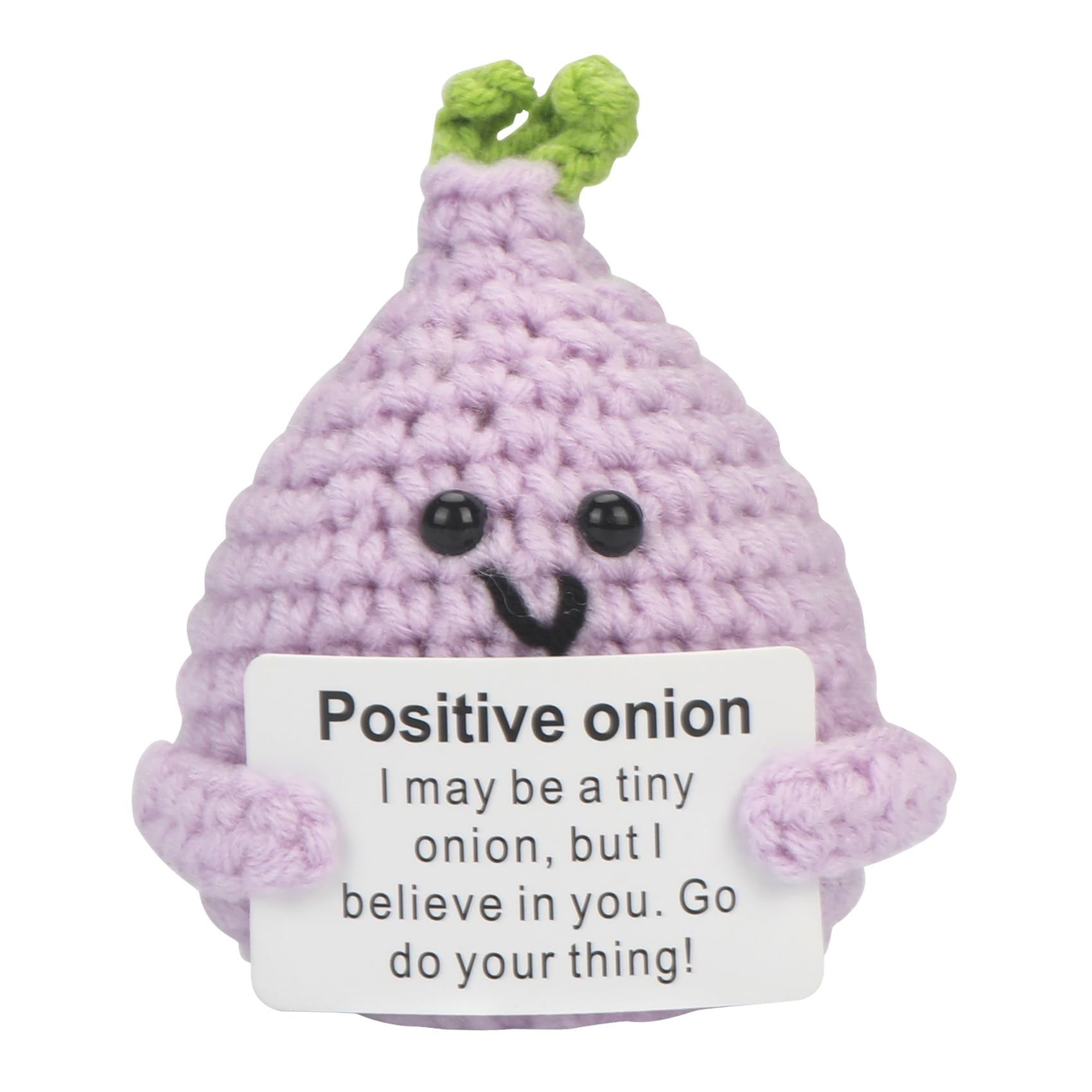 Positive Crochet Onion Gift, Emotional Support Nuggets, Handmade Positive Crochet Vegetable, Encouragement Gift Ornament, Emotional Support Crochet, Cheer up Decor for Birthday Gift, Farewell Gift
