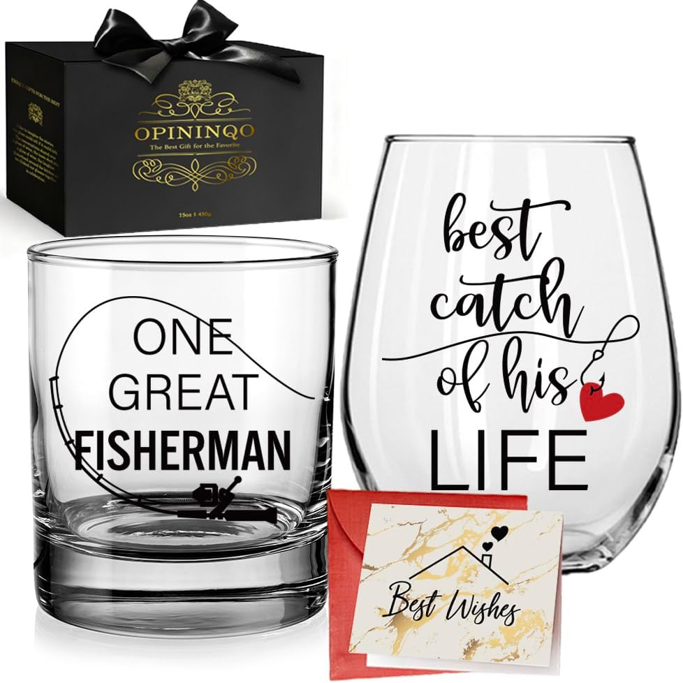 Anniversary Wedding Gifts for Women Men - Birthday Romantic Gifts for Him Her, Girlfriend Boyfriend Birthday Gift Ideas, Valentine's Mother's Day Christmas Gift for Husband, Funny Fishing Gift