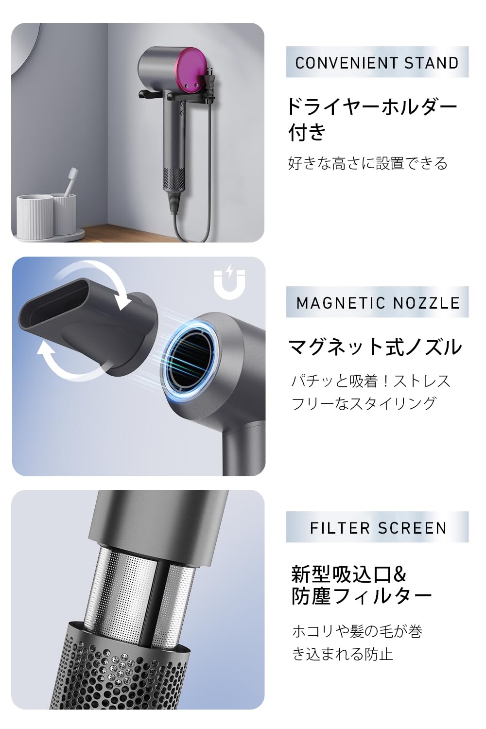 Amazon | ドライヤー 大風量 【2026超高速&大風量モデル 風温可視化