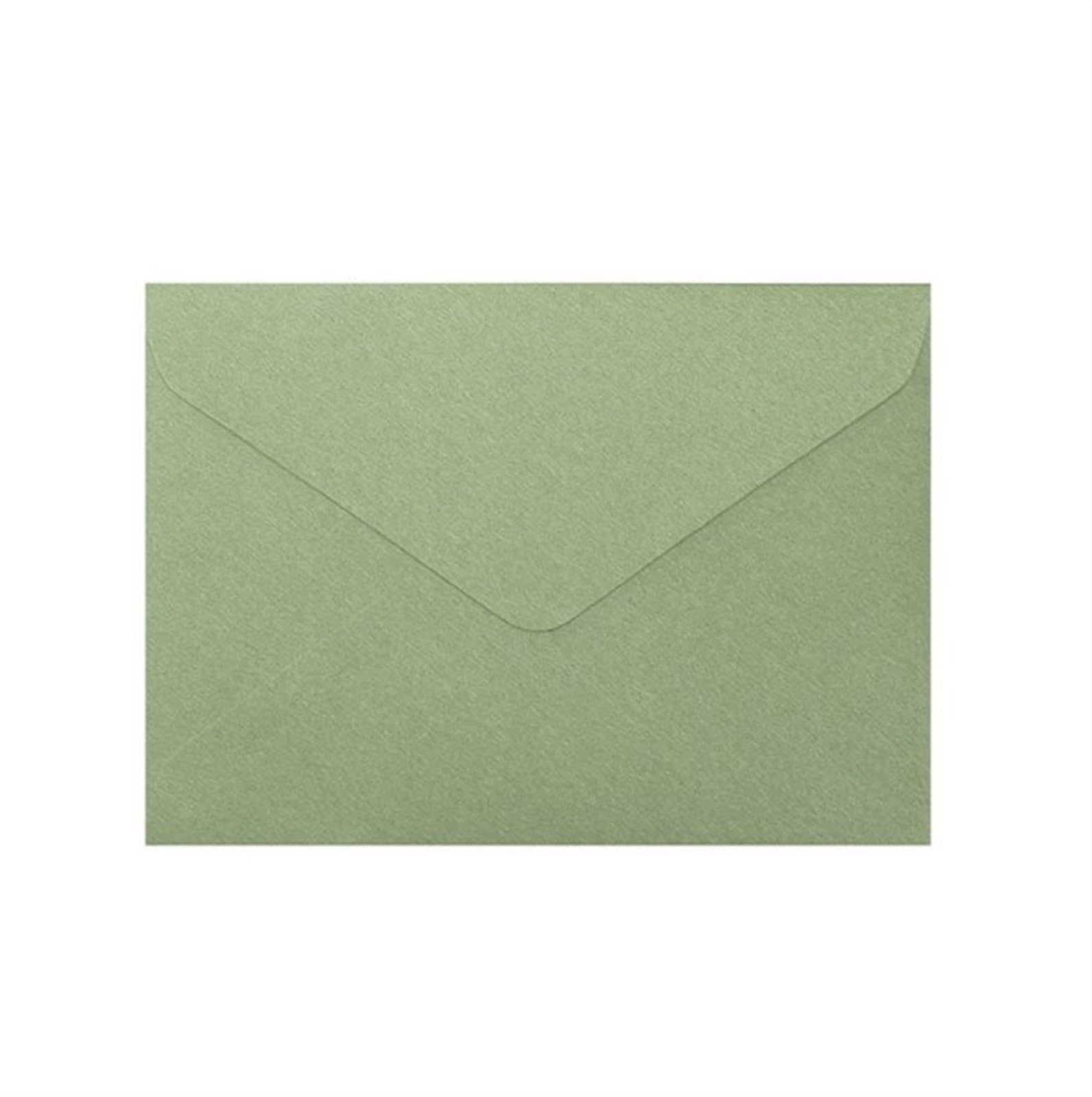 THE WHITE SHOP 50 PCS/Pack A7 Envelopes, 5.35 x 7.5'' Sage Green Envelopes, Perfect For 5 x 7'' Wedding Invitation Cards, Graduation Invite, Acrylic Invitations, Photos