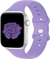 Vista 42 de Bandiction Compatible with Apple Watch Series 3 38mm Series 5 40mm iWatch Bands 38mm 40mm 41mm, Soft Silicone Sport Replacement Strap Compatible for