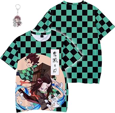 Amazon.com: Demon Slayer - Camisa de manga para hombre y mujer, Kimetsu no  Yaiba, camiseta de anime casual, Tanjiro Nezuko Kyojuro, llavero gratis :  Ropa, Zapatos y Joyería