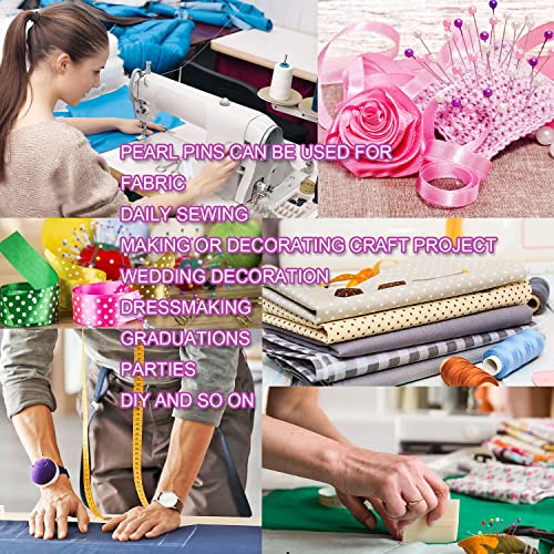 250 Pieces Straight Pins Head Pins Boxed for Sewing DIY Projects (Assorted Colors,Bowknot Shape), Mixed